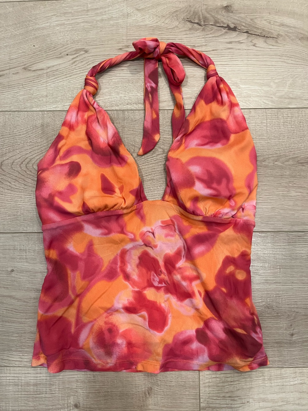 Wild Fable Orange and Pink Floral Slip Dress